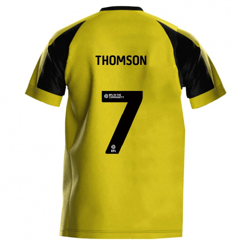 Danxen Uomo Maglia George Thomson #7 Giallo Grigio Kit Gara Home 2025/26 Maglietta