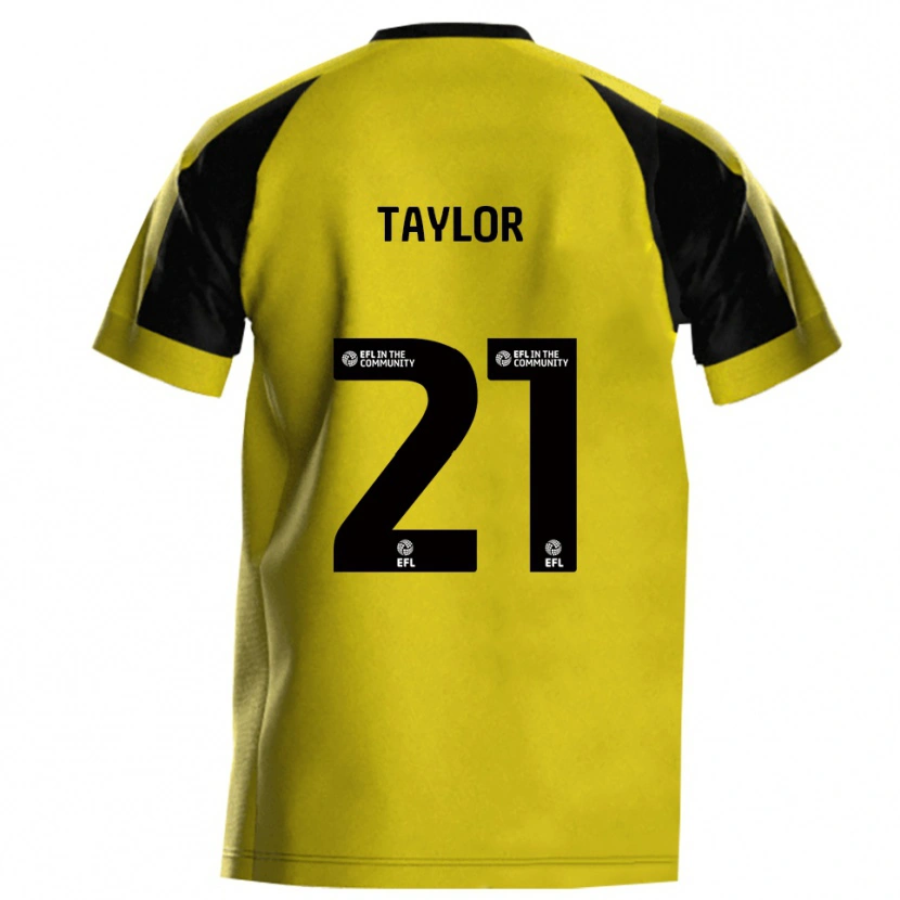 Danxen Uomo Maglia Ellis Taylor #21 Giallo Grigio Kit Gara Home 2025/26 Maglietta