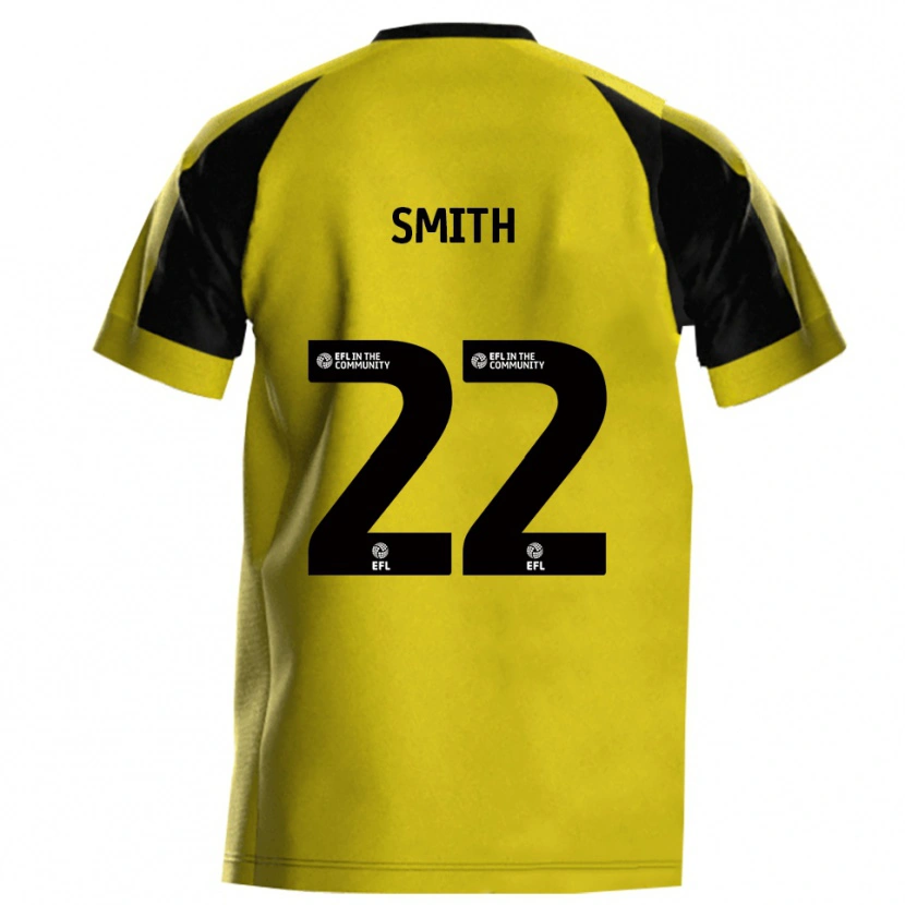 Danxen Uomo Maglia Reece Smith #22 Giallo Grigio Kit Gara Home 2025/26 Maglietta