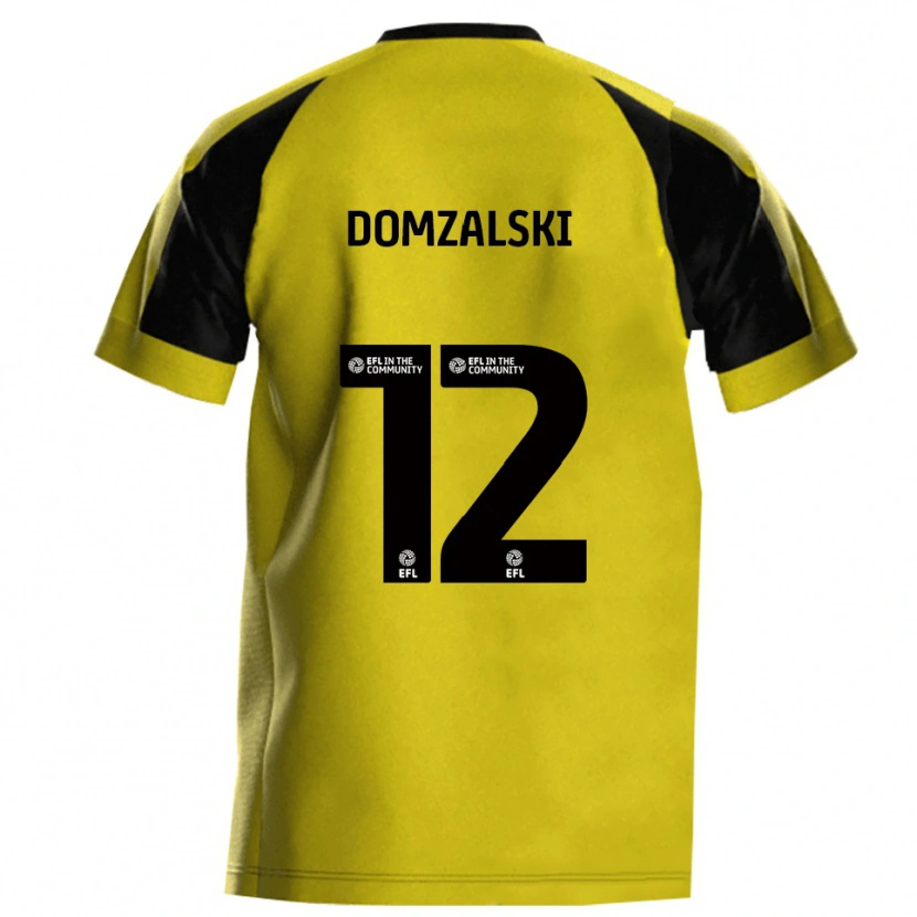 Danxen Uomo Maglia Ollie Domzalski #12 Giallo Grigio Kit Gara Home 2025/26 Maglietta
