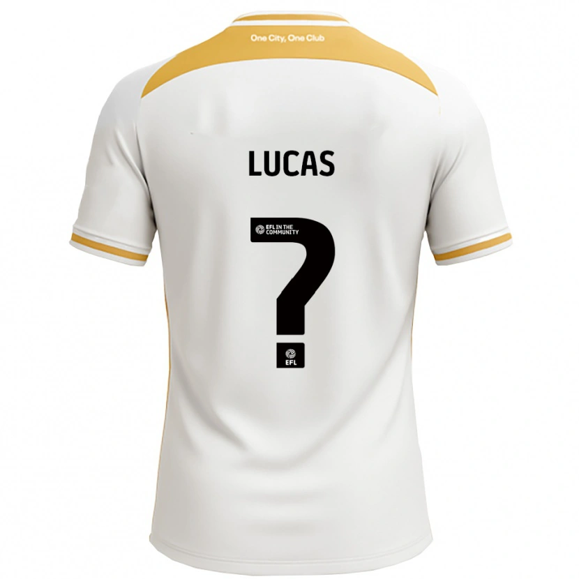 Danxen Uomo Maglia Dani Lucas #0 Bianco Oro Kit Gara Home 2025/26 Maglietta