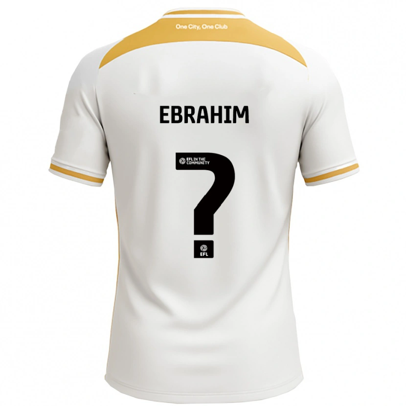 Danxen Uomo Maglia Erin Ebrahim #0 Bianco Oro Kit Gara Home 2025/26 Maglietta