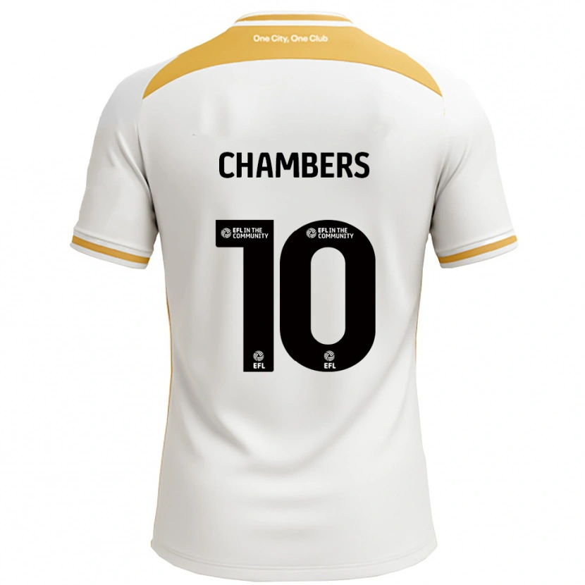 Danxen Uomo Maglia T'yanna Chambers #10 Bianco Oro Kit Gara Home 2025/26 Maglietta