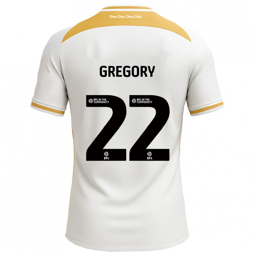 Danxen Uomo Maglia Mia Gregory #22 Bianco Oro Kit Gara Home 2025/26 Maglietta