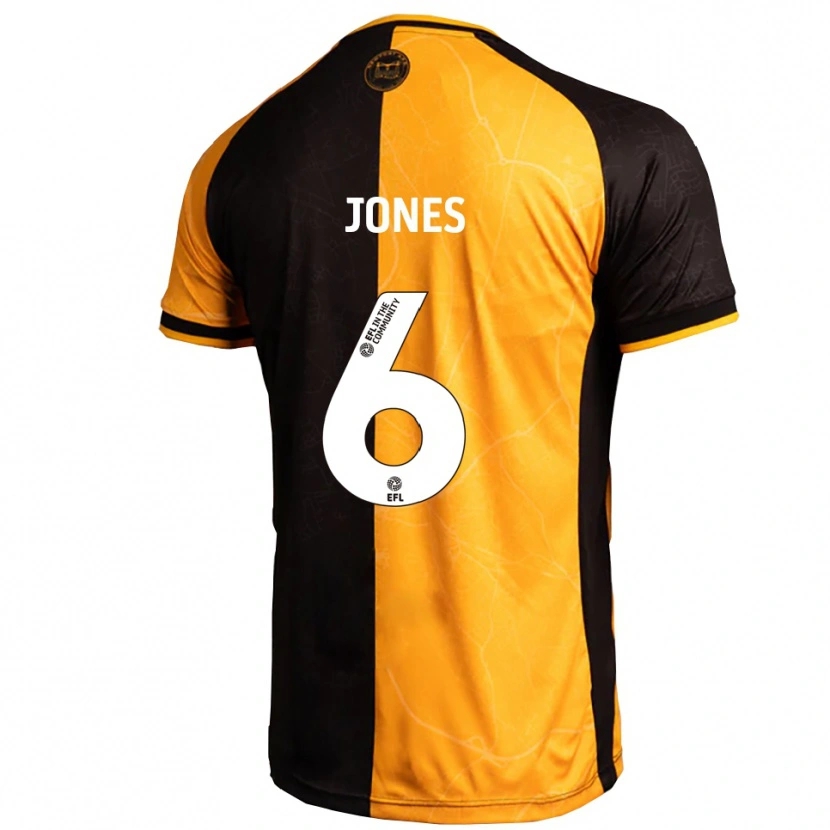 Danxen Uomo Maglia George Jones #6 Giallo Nero Kit Gara Home 2025/26 Maglietta