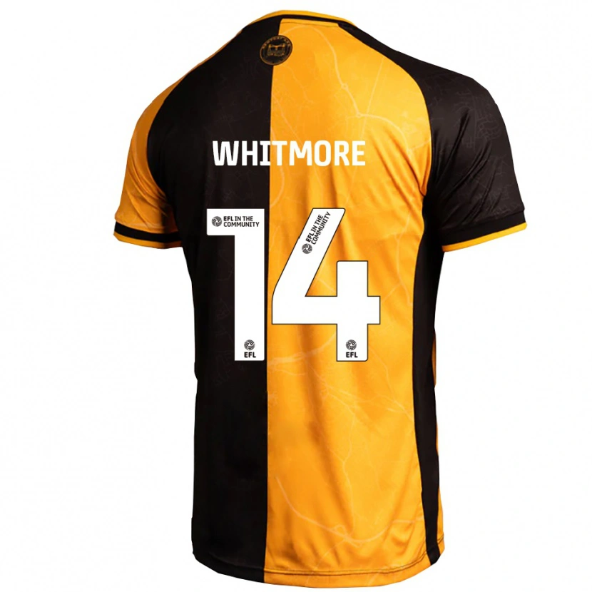 Danxen Uomo Maglia Kai Whitmore #14 Giallo Nero Kit Gara Home 2025/26 Maglietta
