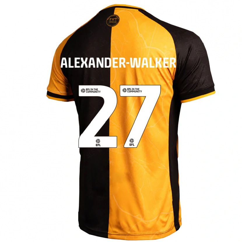 Danxen Uomo Maglia Moses Alexander-Walker #27 Giallo Nero Kit Gara Home 2025/26 Maglietta