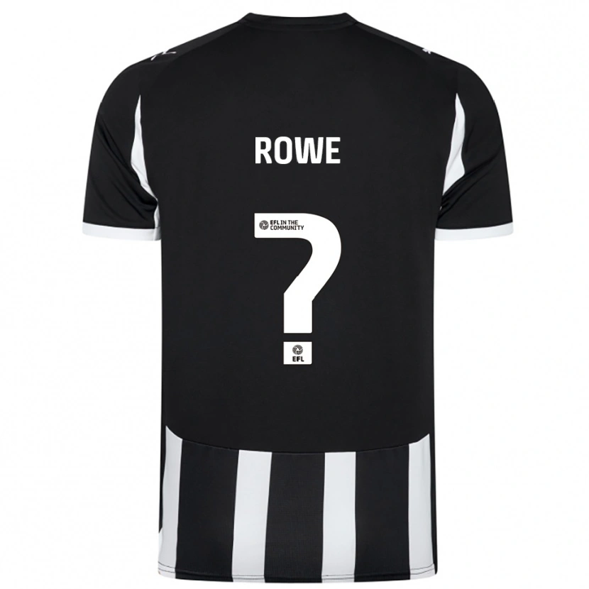 Danxen Uomo Maglia Adam Rowe #0 Nero Bianco Kit Gara Home 2025/26 Maglietta