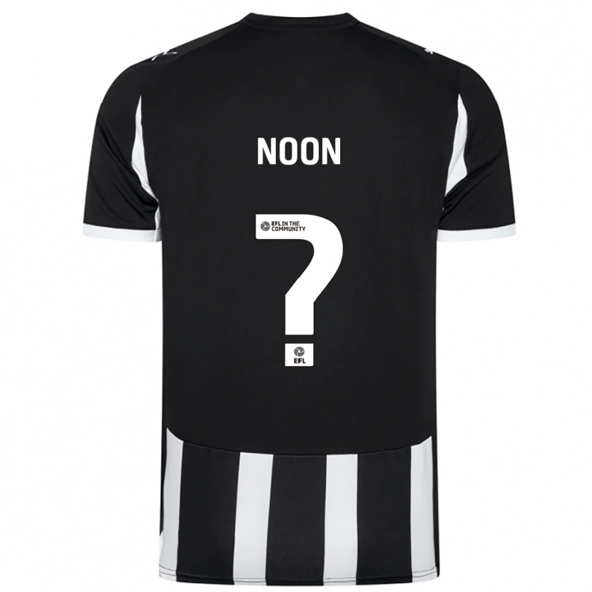 Danxen Uomo Maglia Zac Noon #0 Nero Bianco Kit Gara Home 2025/26 Maglietta