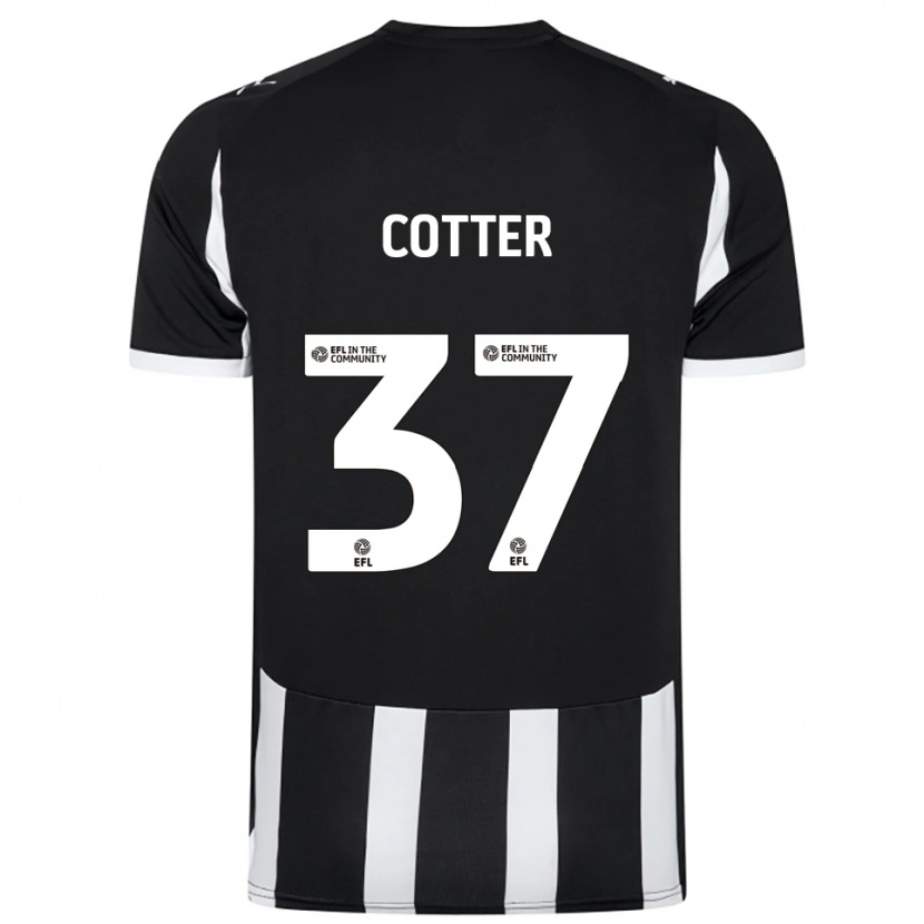 Danxen Uomo Maglia Barry Cotter #37 Nero Bianco Kit Gara Home 2025/26 Maglietta