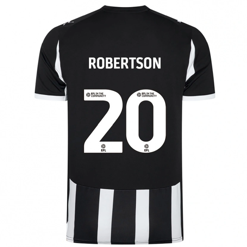 Danxen Uomo Maglia Scott Robertson #20 Nero Bianco Kit Gara Home 2025/26 Maglietta