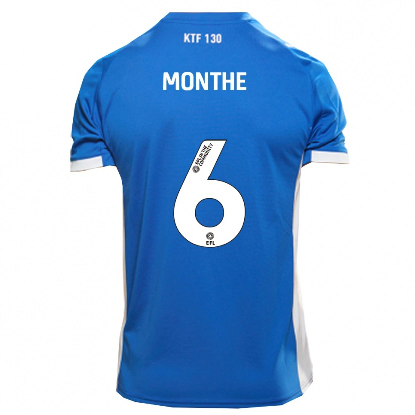 Danxen Uomo Maglia Manny Monthe #6 Blu Bianco Kit Gara Home 2025/26 Maglietta