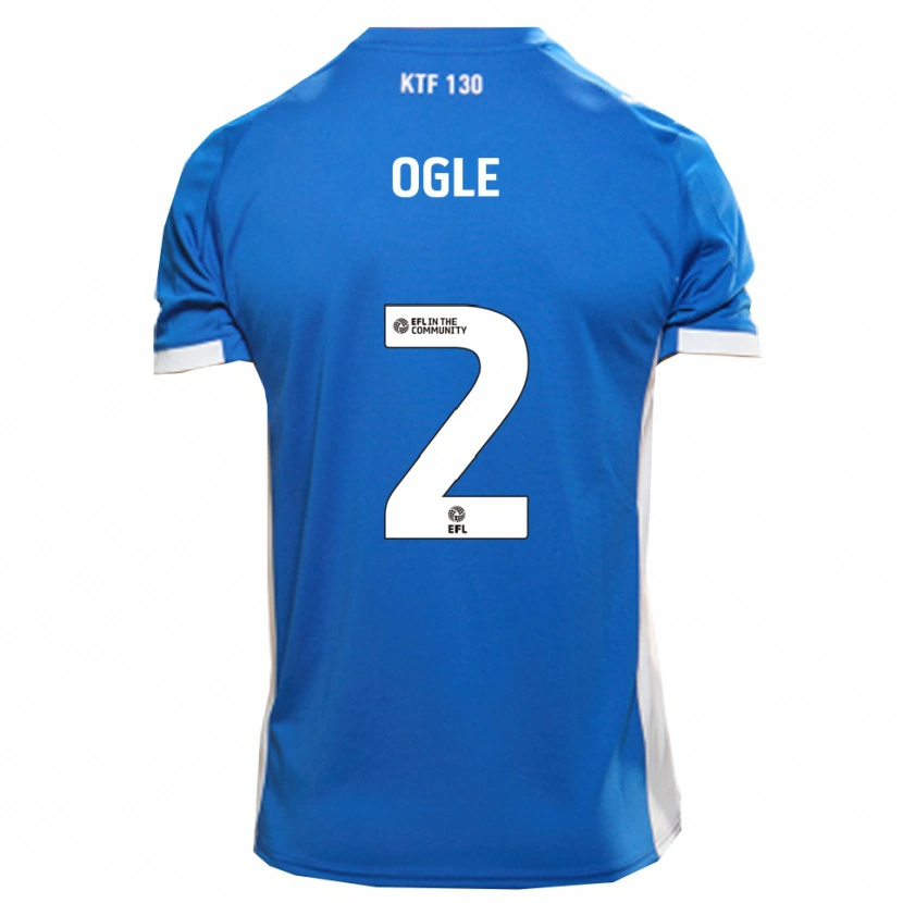 Danxen Uomo Maglia Reagan Ogle #2 Blu Bianco Kit Gara Home 2025/26 Maglietta