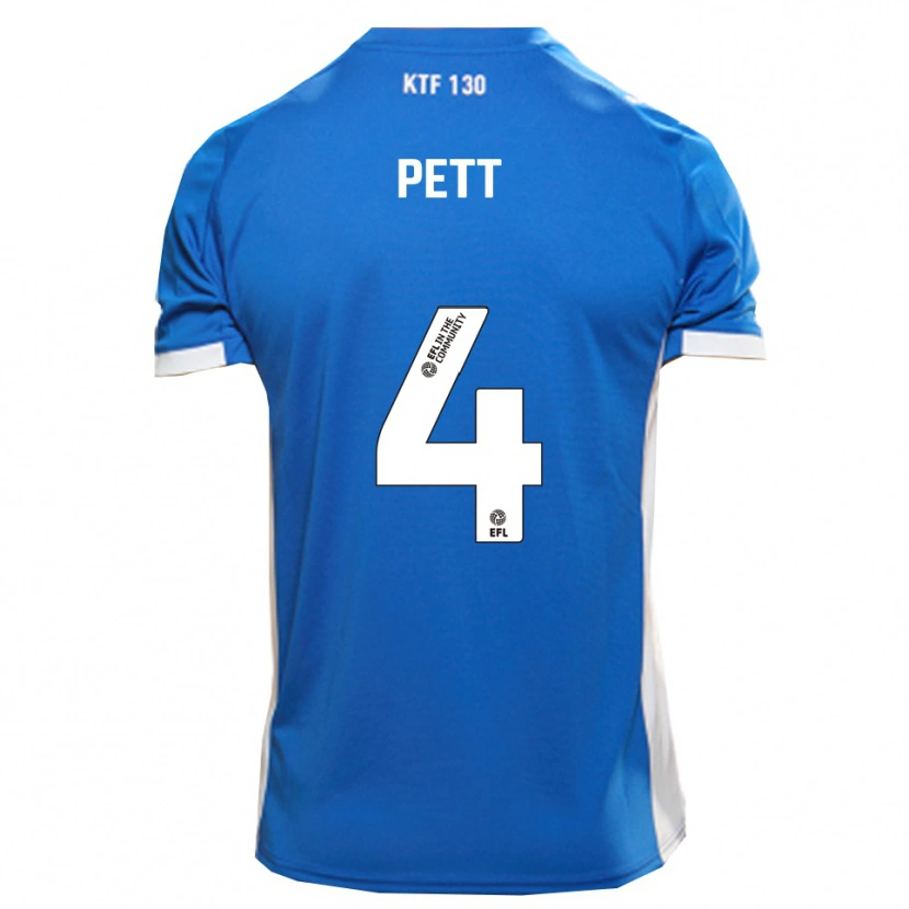 Danxen Uomo Maglia Tom Pett #4 Blu Bianco Kit Gara Home 2025/26 Maglietta