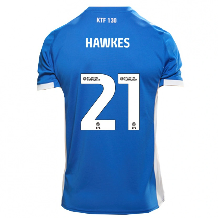 Danxen Uomo Maglia Josh Hawkes #21 Blu Bianco Kit Gara Home 2025/26 Maglietta