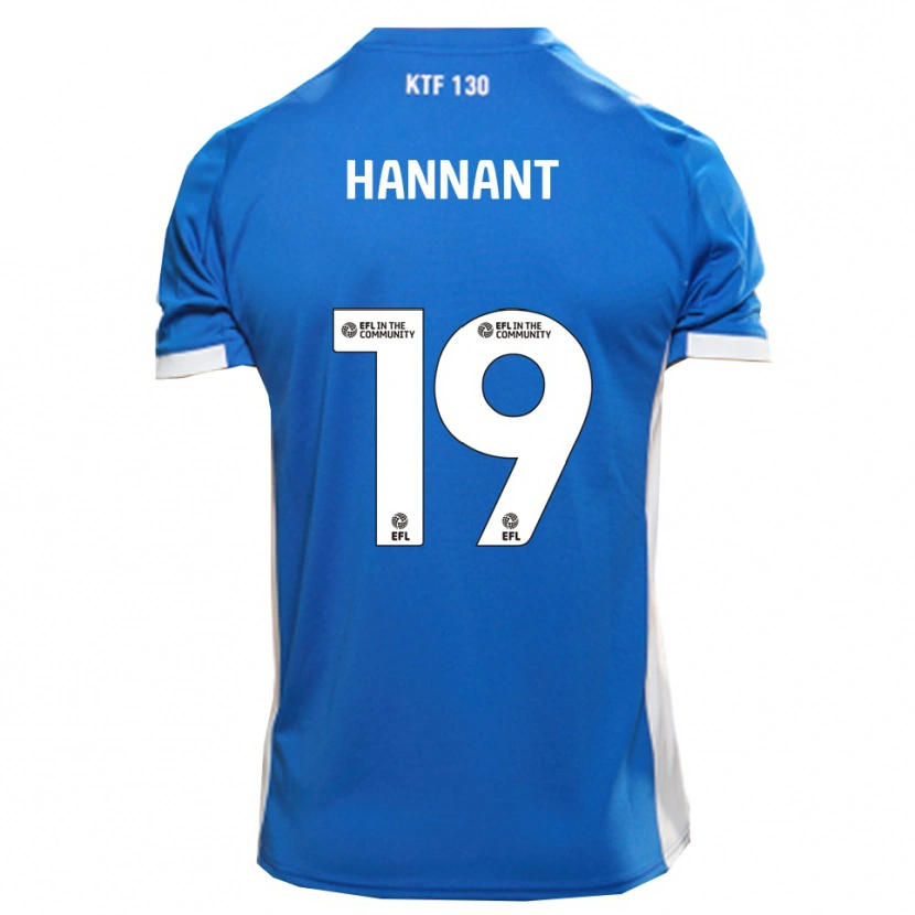 Danxen Uomo Maglia Luke Hannant #19 Blu Bianco Kit Gara Home 2025/26 Maglietta
