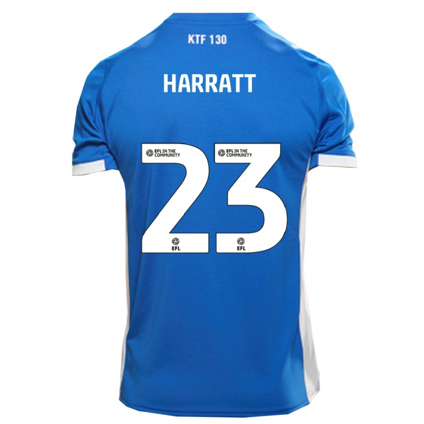 Danxen Uomo Maglia Kian Harratt #23 Blu Bianco Kit Gara Home 2025/26 Maglietta