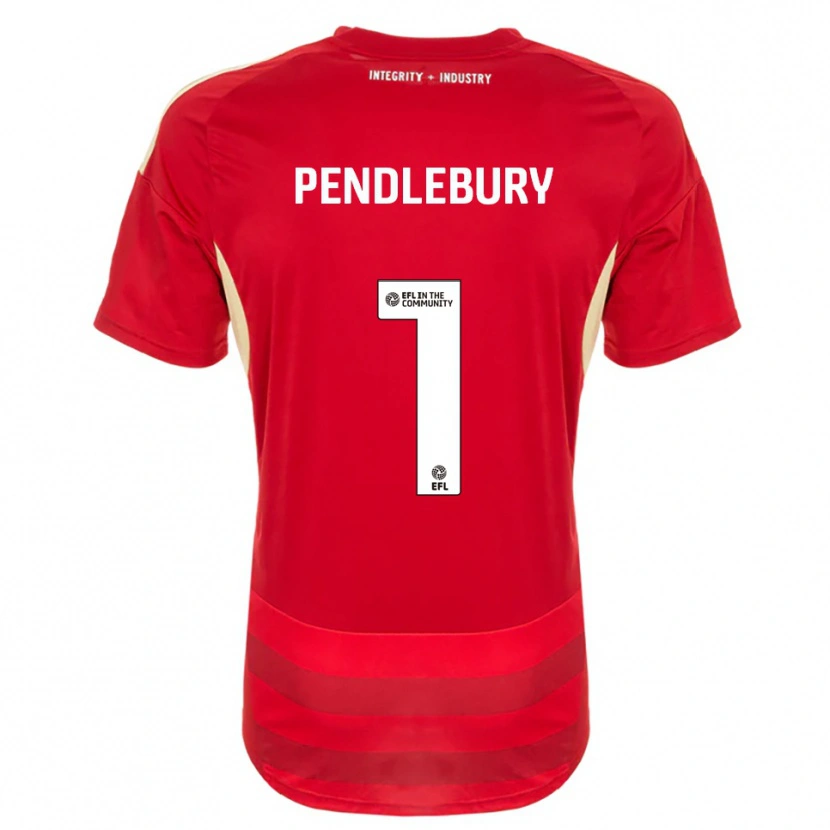 Danxen Uomo Maglia Izzy Pendlebury #1 Rosso Bianco Kit Gara Home 2025/26 Maglietta