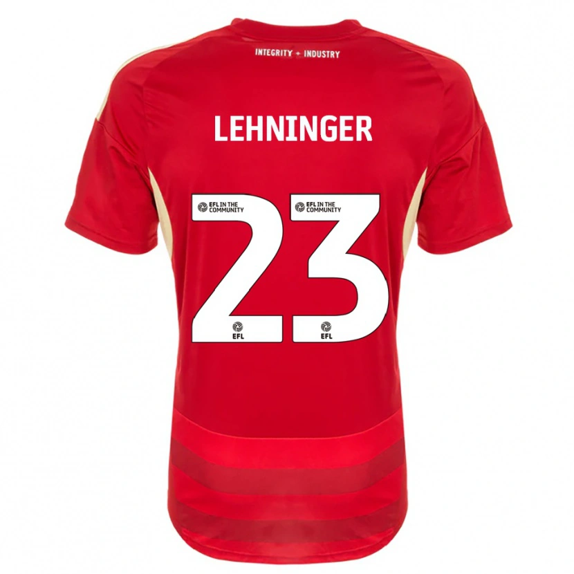 Danxen Uomo Maglia Saskia Lehninger #23 Rosso Bianco Kit Gara Home 2025/26 Maglietta