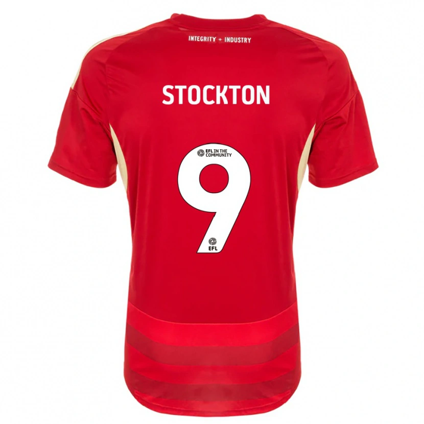 Danxen Uomo Maglia Cole Stockton #9 Rosso Bianco Kit Gara Home 2025/26 Maglietta