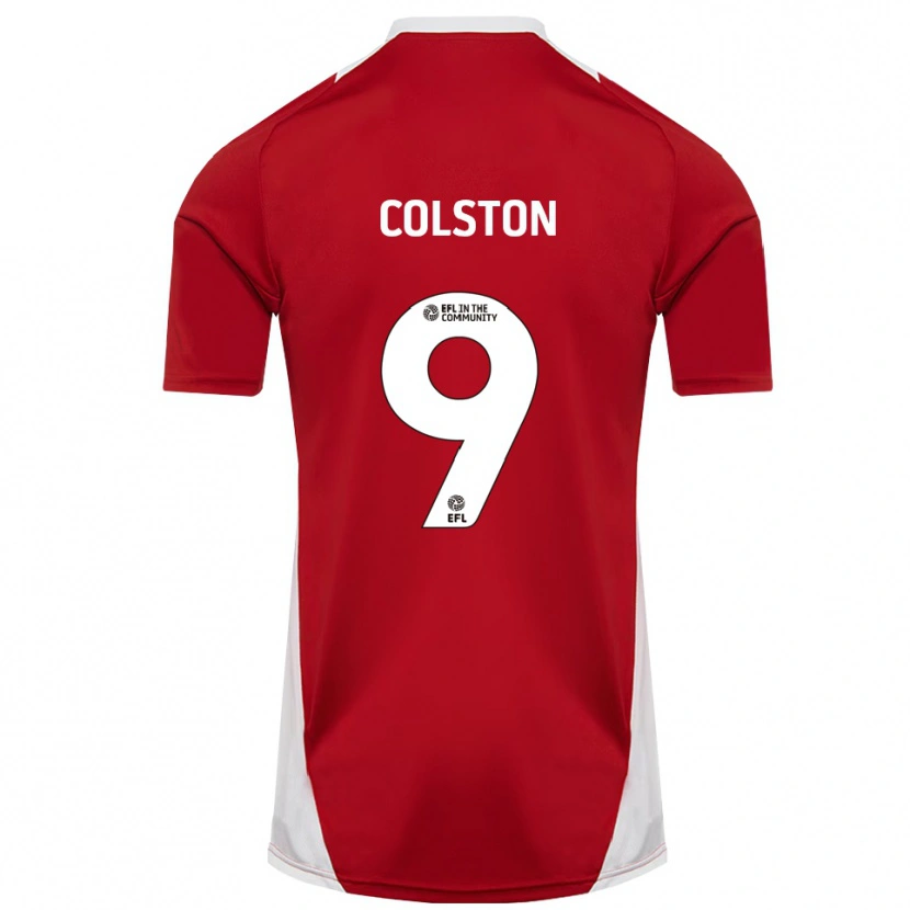 Danxen Uomo Maglia Annie Colston #9 Rosso Bianco Oro Kit Gara Home 2025/26 Maglietta