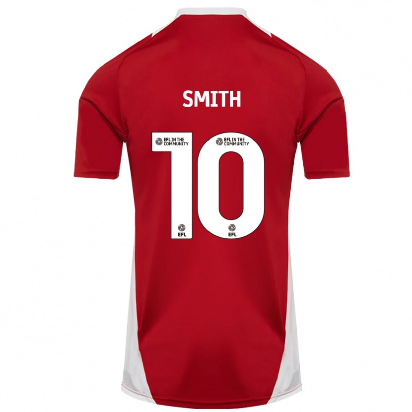 Danxen Uomo Maglia Harry Smith #10 Rosso Bianco Oro Kit Gara Home 2025/26 Maglietta