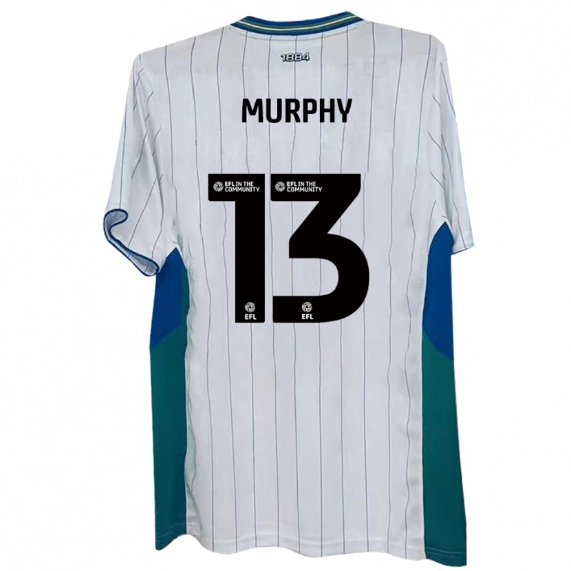 Danxen Uomo Maglia Joe Murphy #13 Bianco Verde Blu Kit Gara Home 2025/26 Maglietta