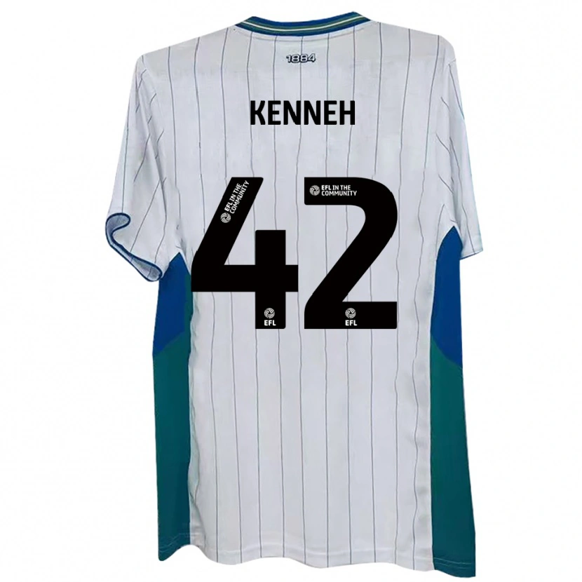 Danxen Uomo Maglia Nohan Kenneh #42 Bianco Verde Blu Kit Gara Home 2025/26 Maglietta