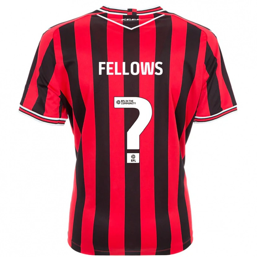 Danxen Uomo Maglia Mia Fellows #0 Rosso Nero Kit Gara Home 2025/26 Maglietta