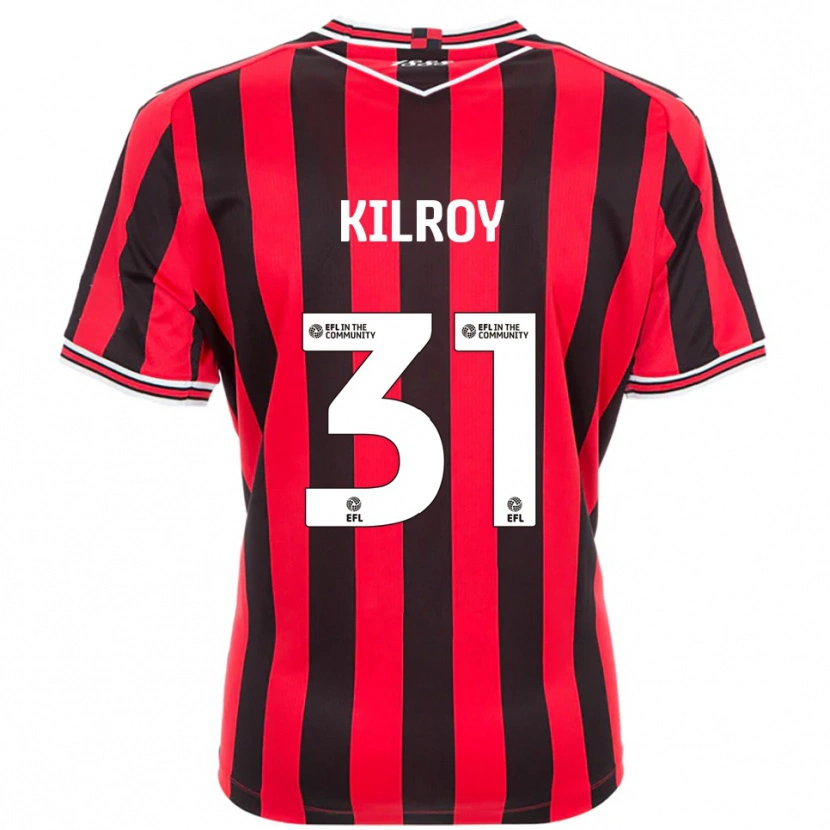 Danxen Uomo Maglia Jenson Kilroy #31 Rosso Nero Kit Gara Home 2025/26 Maglietta