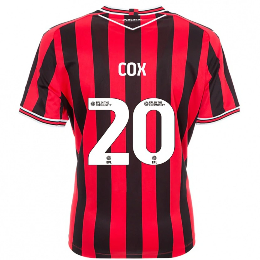 Danxen Uomo Maglia Daniel Cox #20 Rosso Nero Kit Gara Home 2025/26 Maglietta