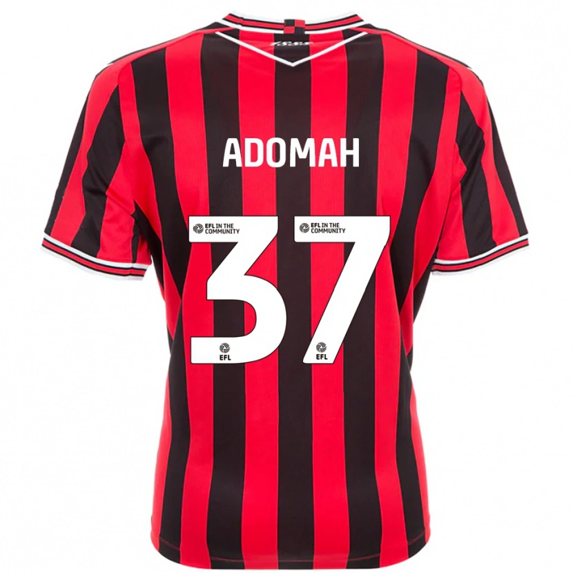 Danxen Uomo Maglia Albert Adomah #37 Rosso Nero Kit Gara Home 2025/26 Maglietta