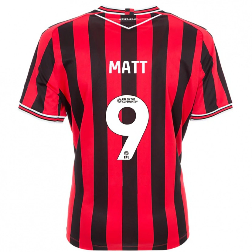 Danxen Uomo Maglia Jamille Matt #9 Rosso Nero Kit Gara Home 2025/26 Maglietta