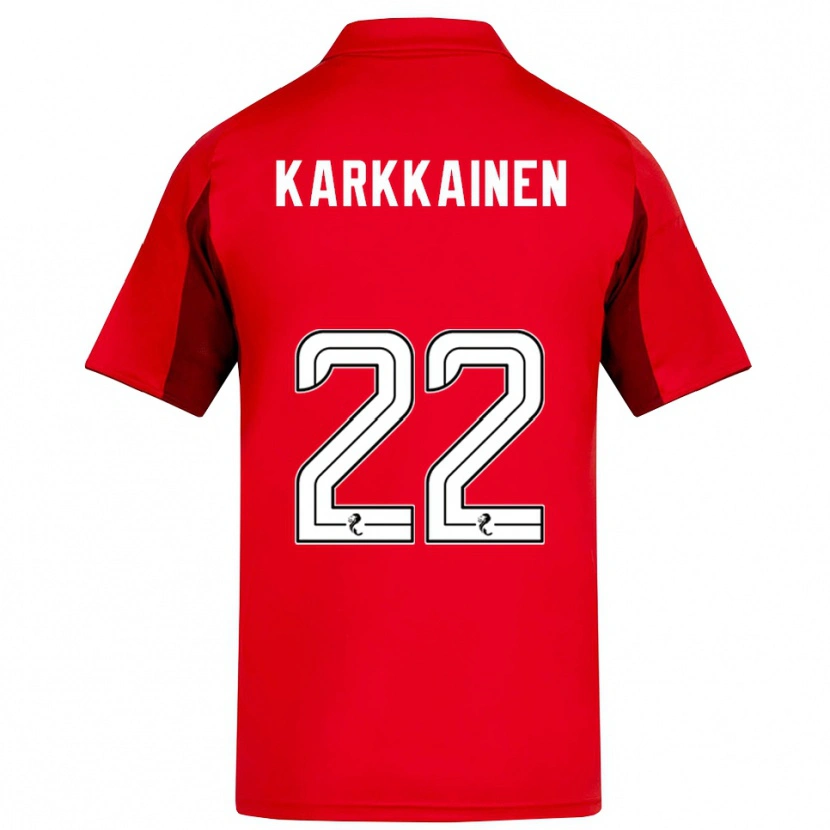 Danxen Uomo Maglia Elena Kärkkäinen #22 Rosso Bordeaux Kit Gara Home 2025/26 Maglietta