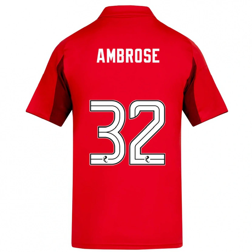 Danxen Uomo Maglia Peter Ambrose #32 Rosso Bordeaux Kit Gara Home 2025/26 Maglietta