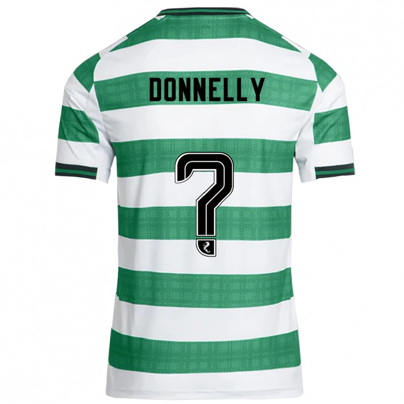 Danxen Uomo Maglia Jacob Donnelly #0 Verde Bianco Kit Gara Home 2025/26 Maglietta