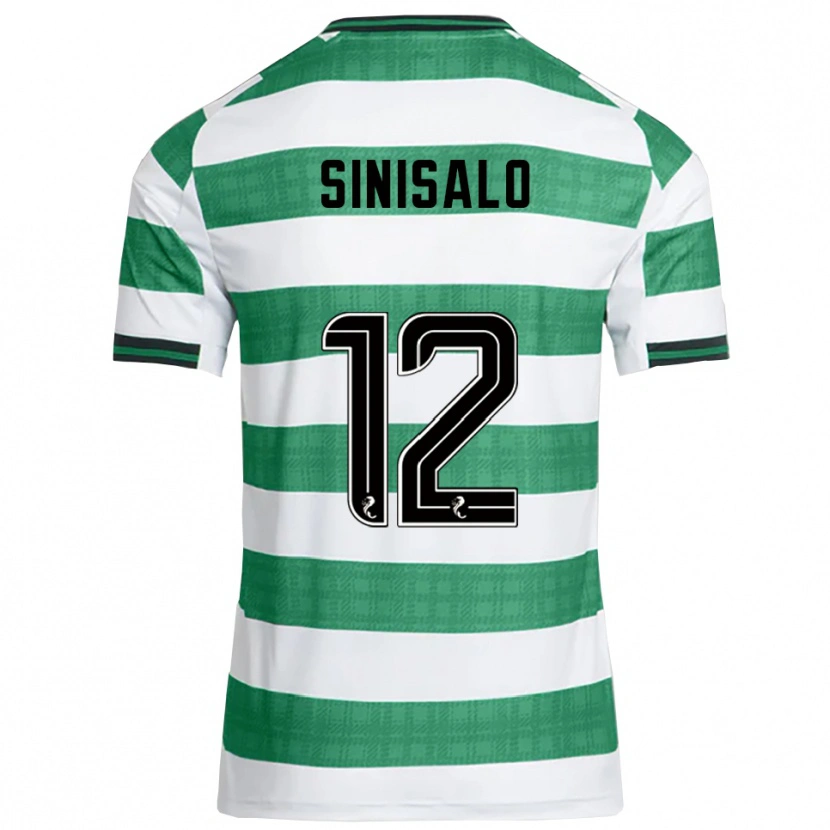 Danxen Uomo Maglia Viljami Sinisalo #12 Verde Bianco Kit Gara Home 2025/26 Maglietta