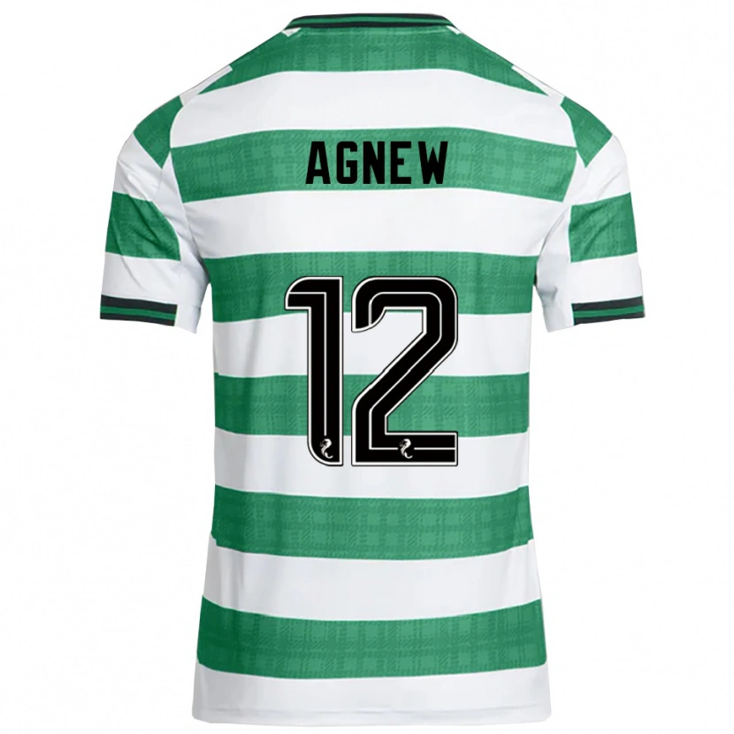Danxen Uomo Maglia Murphy Agnew #12 Verde Bianco Kit Gara Home 2025/26 Maglietta