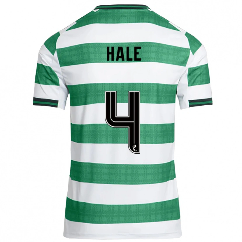 Danxen Uomo Maglia Finlay Hale #4 Verde Bianco Kit Gara Home 2025/26 Maglietta