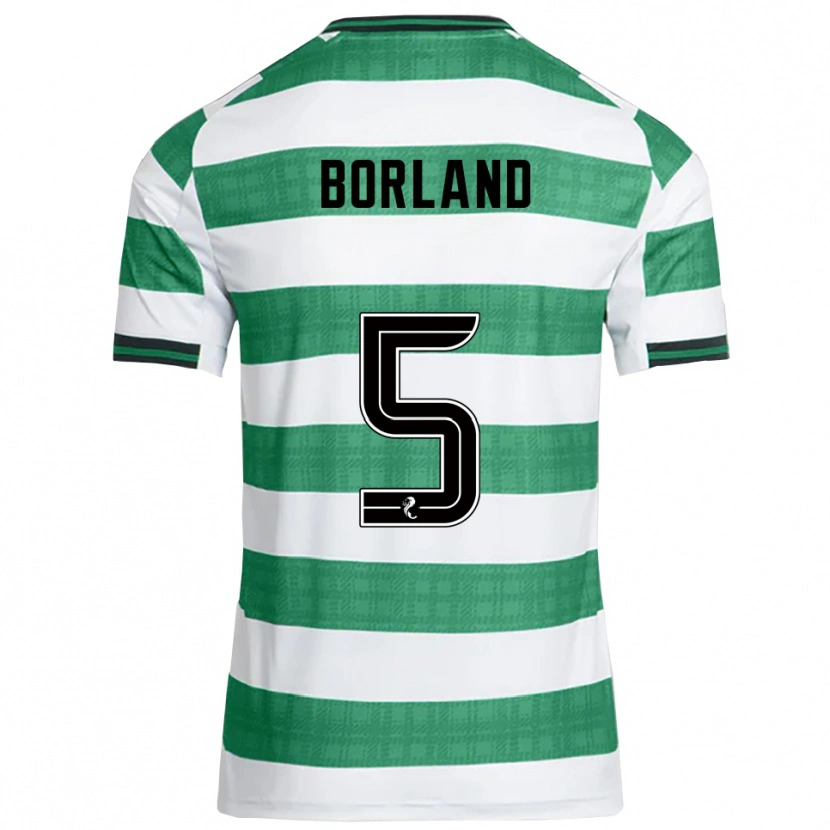 Danxen Uomo Maglia Hayden Borland #5 Verde Bianco Kit Gara Home 2025/26 Maglietta