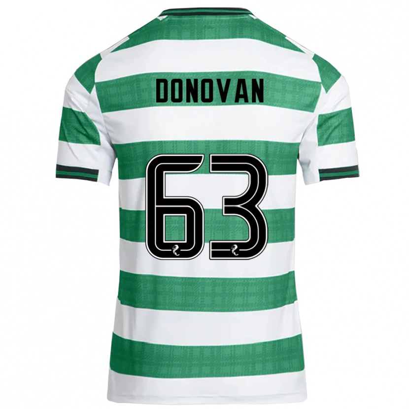 Danxen Uomo Maglia Colby Donovan #63 Verde Bianco Kit Gara Home 2025/26 Maglietta