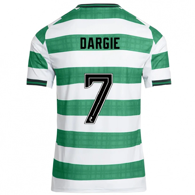 Danxen Uomo Maglia Rhys Dargie #7 Verde Bianco Kit Gara Home 2025/26 Maglietta
