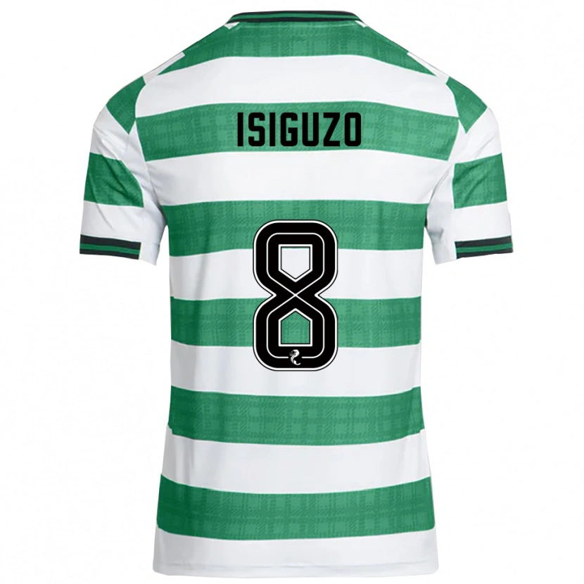 Danxen Uomo Maglia Samuel Isiguzo #8 Verde Bianco Kit Gara Home 2025/26 Maglietta
