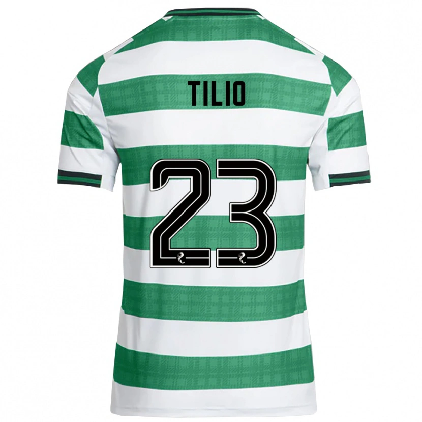 Danxen Uomo Maglia Marco Tilio #23 Verde Bianco Kit Gara Home 2025/26 Maglietta