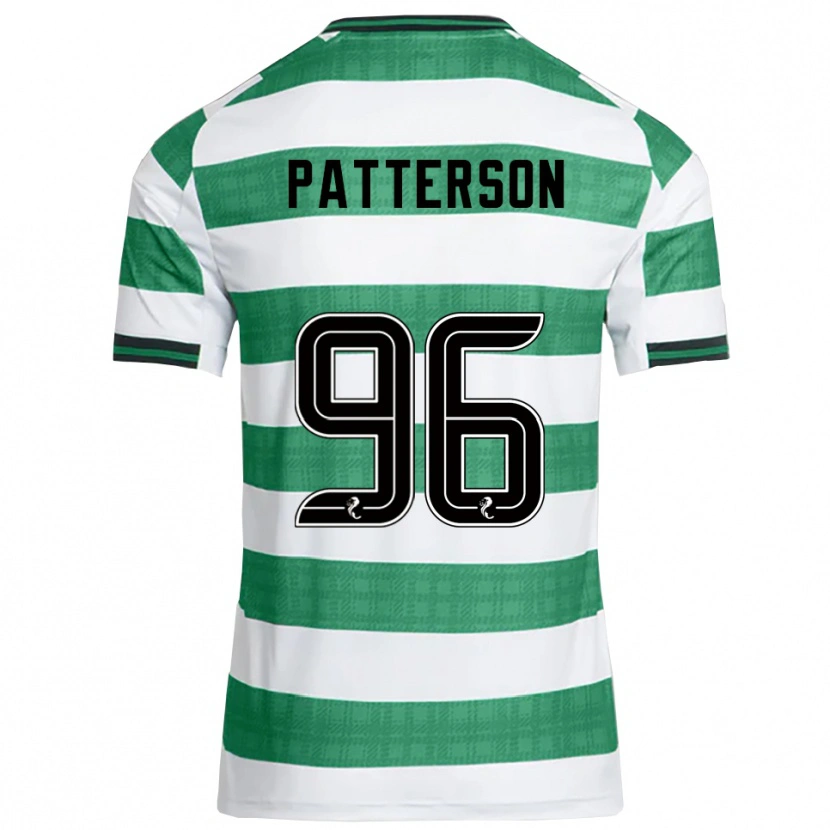 Danxen Uomo Maglia Cameron Patterson #96 Verde Bianco Kit Gara Home 2025/26 Maglietta