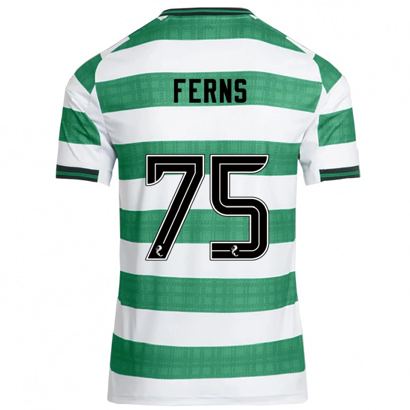 Danxen Uomo Maglia Ronan Ferns #75 Verde Bianco Kit Gara Home 2025/26 Maglietta