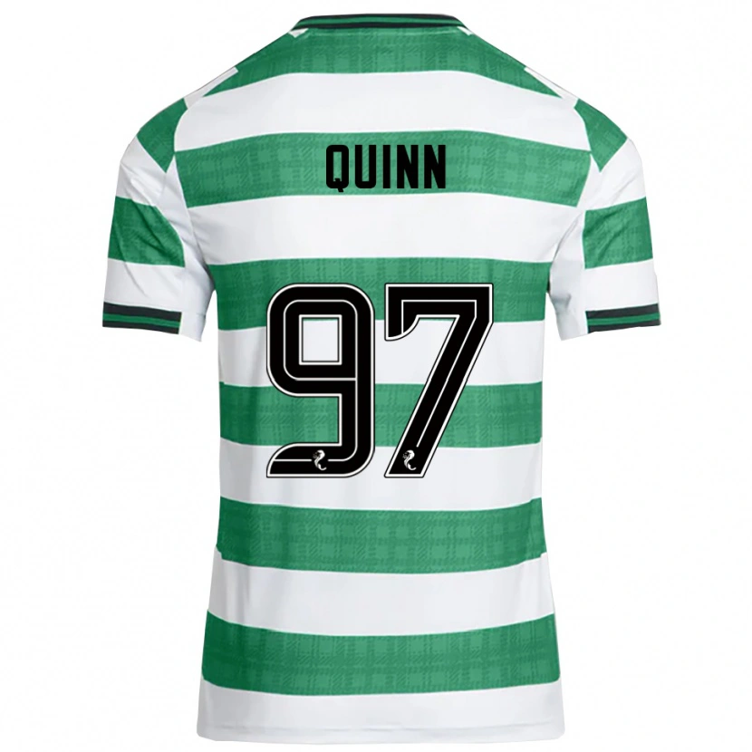Danxen Uomo Maglia Ben Quinn #97 Verde Bianco Kit Gara Home 2025/26 Maglietta