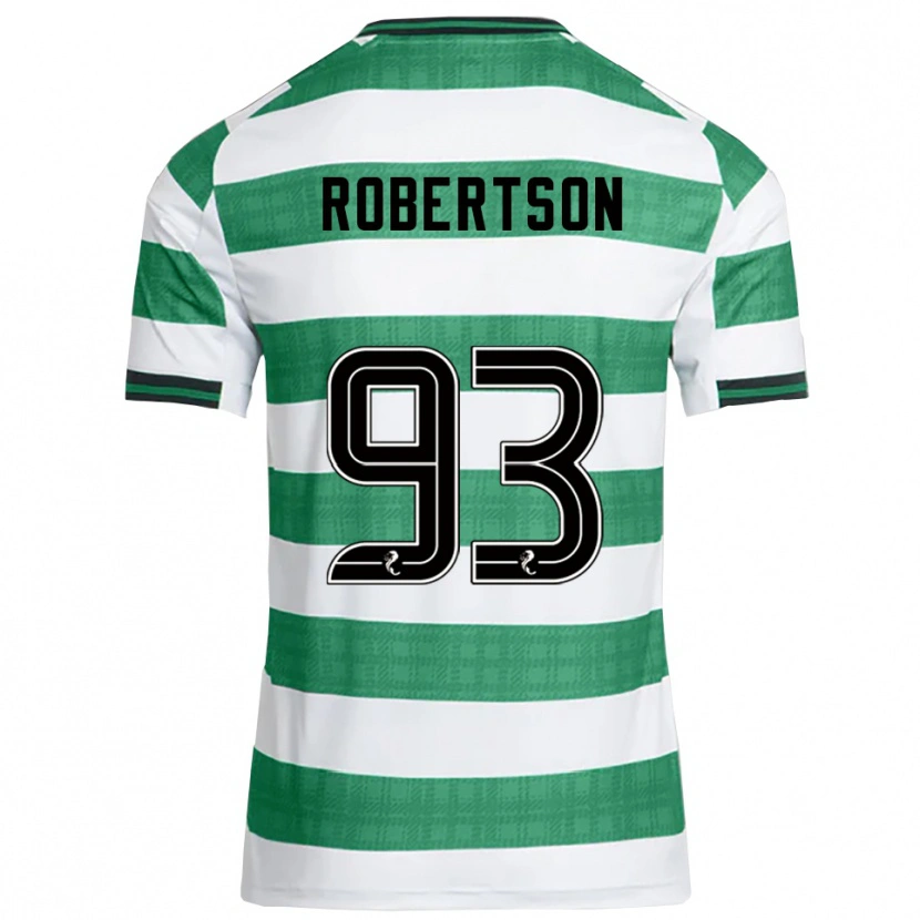 Danxen Uomo Maglia Mitchell Robertson #93 Verde Bianco Kit Gara Home 2025/26 Maglietta