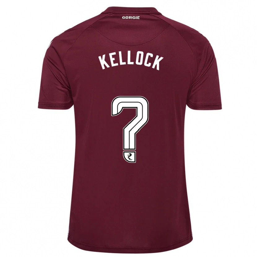 Danxen Uomo Maglia Peter Kellock #0 Bordeaux Bianco Kit Gara Home 2025/26 Maglietta
