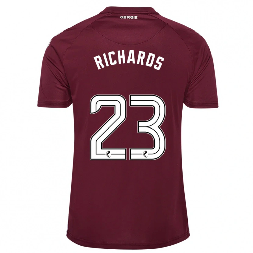 Danxen Uomo Maglia Jackie Richards #23 Bordeaux Bianco Kit Gara Home 2025/26 Maglietta